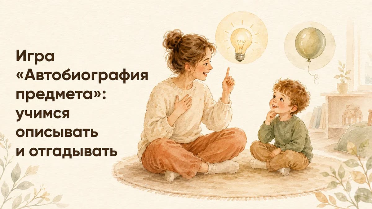 Игра «Автобиография предмета»: учимся описывать и отгадывать