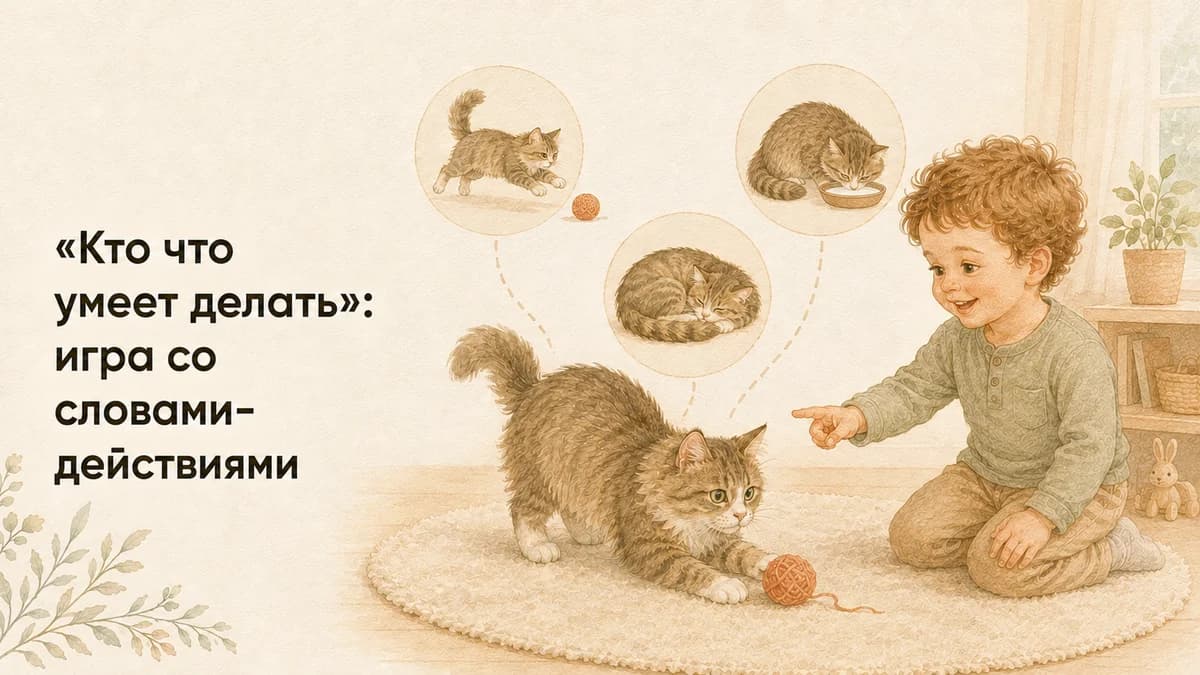«Кто что умеет делать»: игра со словами-действиями