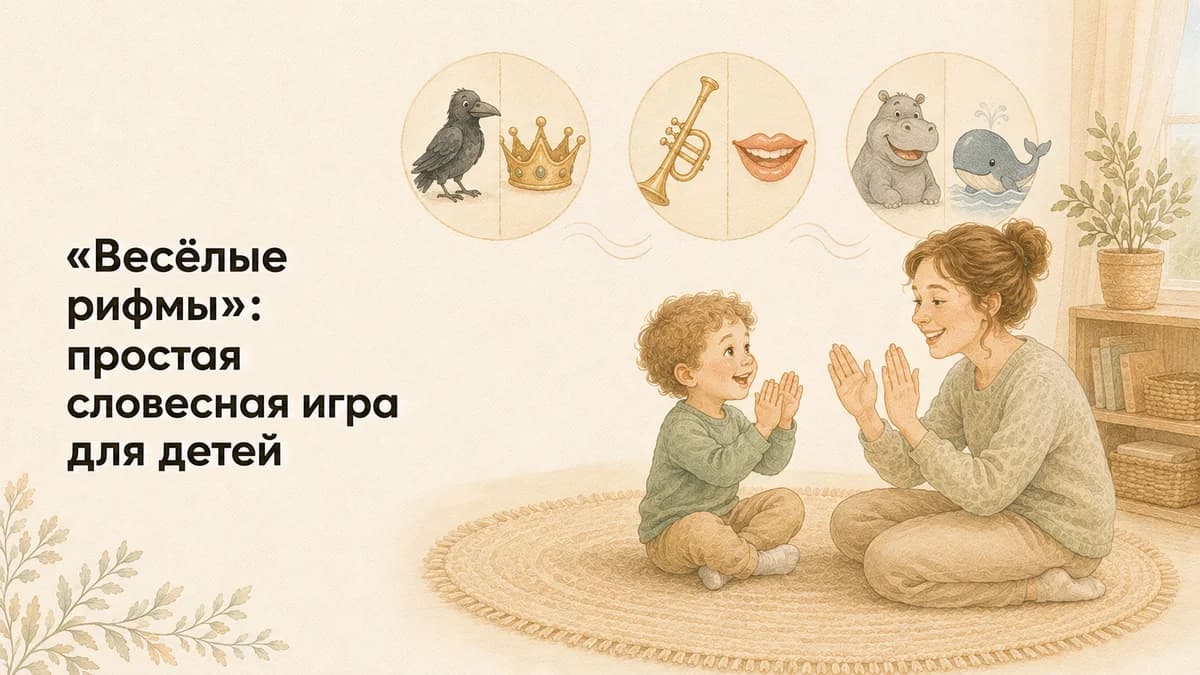 «Весёлые рифмы»: простая словесная игра для детей