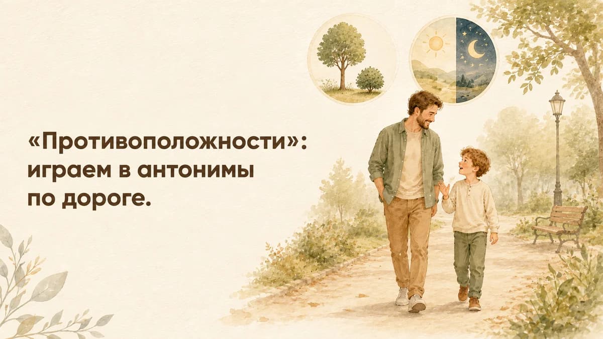 «Противоположности»: играем в антонимы по дороге