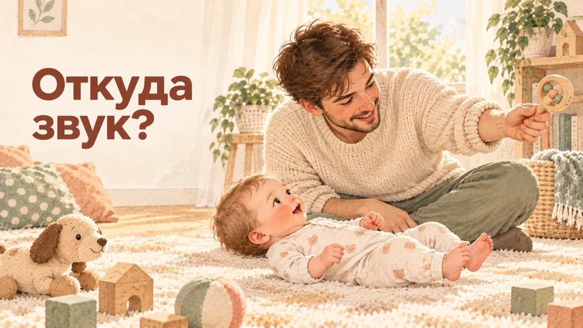 Поворот на звук: игры с голосом и погремушкой